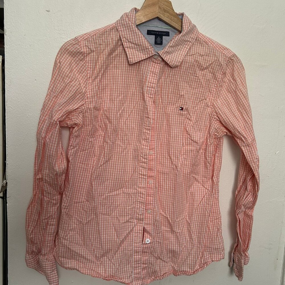 Tommy Hilfiger salmon/orange gingham button down
